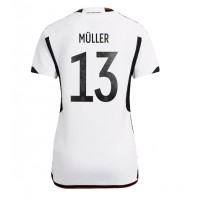 Dámy Fotbalový dres Německo Thomas Muller #13 MS 2022 Domácí Krátký Rukáv